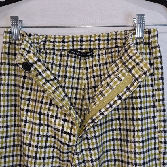 Brandy Melville Green and Black Plaid Tilden Pants Size Small - Picture 9 of 11